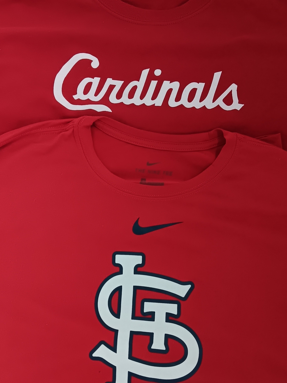 PAIR of St. Louis Cardinals Nike & Jerzee Red Tee